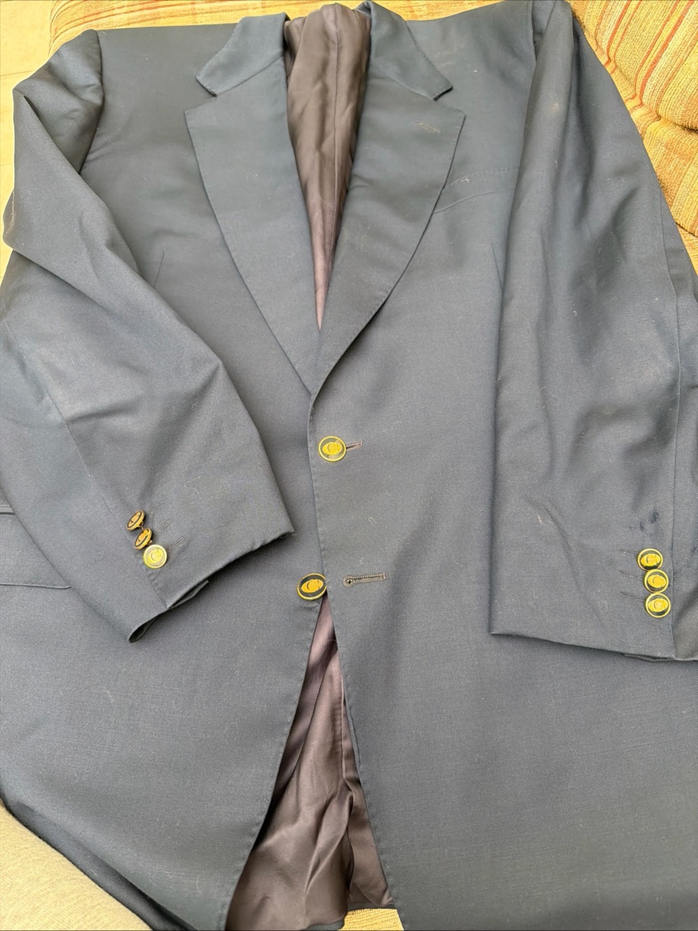 Canali Navy Sport Coat with Brass Buttons
